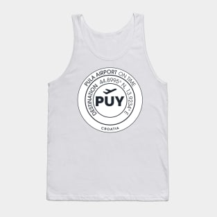 Airport code PUY PULA Tank Top